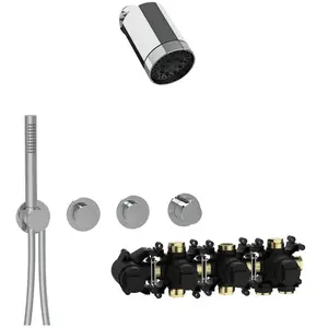 Herzbach MODUL7 PUSH Ensemble de douche avec mitigeur thermostatique, 70.702723.1.01, pas cher
