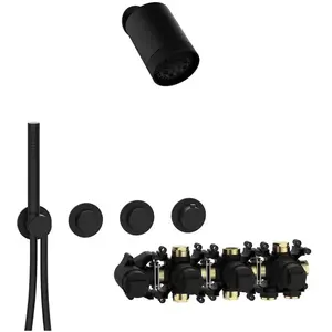 Herzbach MODUL7 PUSH Ensemble de douche avec mitigeur thermostatique, ... pas cher