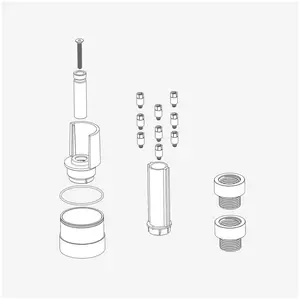 Herzbach MODUL7 PUSH Rallonge de 25 mm, pour mitigeur thermostatique a...Vendu parreuter