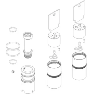 Herzbach MODUL7 Rallonge de 30 mm, pour mitigeur monocommande, 2 sorti...