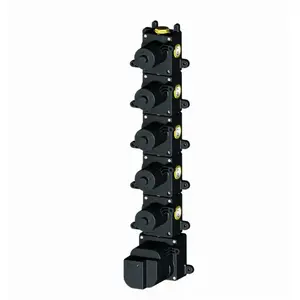 Herzbach Logic XL 5 Module thermostatique universel avec 5 robinets d’arrêt, 11.250000.1.09,Vendu parreuter
