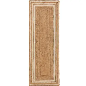 Benuta Tapis de jute blanc 70x200 pas cher