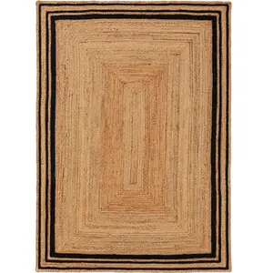 Benuta Tapis de jute noir 120x170 pas cher