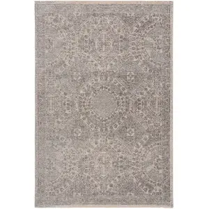 Benuta Tapis tissé à plat gris 75x165 pas cher
