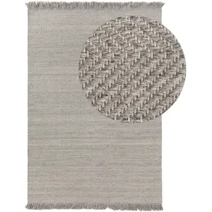 Benuta Tapis de laine gris clair 160x230 pas cher