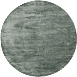 Benuta Tapis en viscose rond vert clair D 200 pas cher