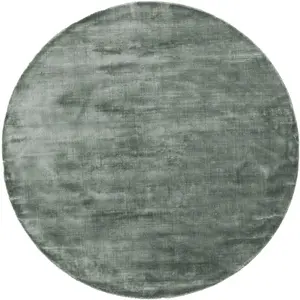 Benuta Tapis en viscose rond vert clair D 120 pas cher