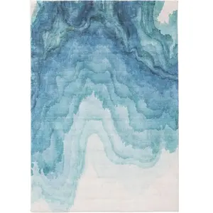 Benuta Tapis bleu 120x170 pas cher