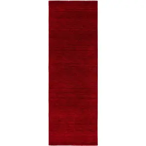 Benuta Tapis de couloir en laine rouge 80x300 pas cher
