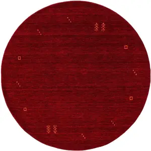 Benuta Tapis en laine rond rouge D 200 pas cher