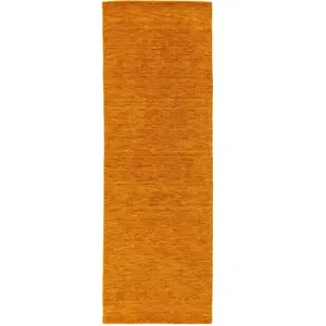Benuta Tapis de couloir en laine jaune 70x200 pas cher