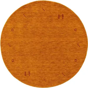 Benuta Tapis en laine rond jaune D 160 pas cher