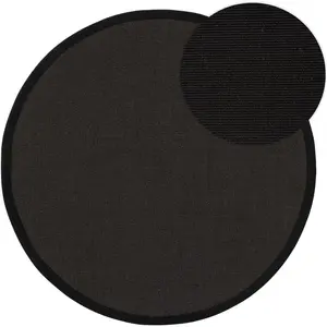 Benuta Tapis sisal noir D 150 rond