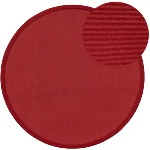 Benuta Tapis sisal rouge D 250 rond