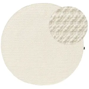 Tapis en laine crème D 200 rond