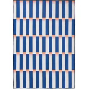 Benuta Tapis tissé à plat bleu 160x230 pas cher