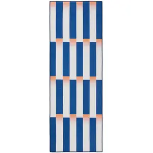 Benuta Tapis de couloir bleu 70x200 pas cher