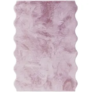 Benuta Tapis à poils longs mauve 160x230 pas cher
