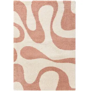 Benuta Tapis à poils longs rose 120x170 pas cher