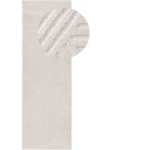 Benuta Tapis de couloir extérieur & intérieur crème 80x240 pas cher