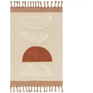 Benuta Tapis en coton orange 160x230 pas cher