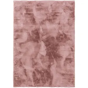 Benuta Tapis fausse fourrure rose 230x340 pas cher