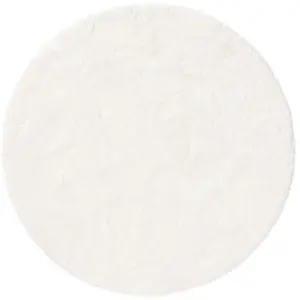 Benuta Tapis à poils longs rond crème ø 160 rond pas cher