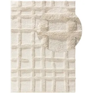 Benuta Tapis à poils longs crème 200x290