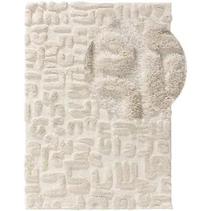 Benuta Tapis à poils longs crème/beige 200x290 pas cher