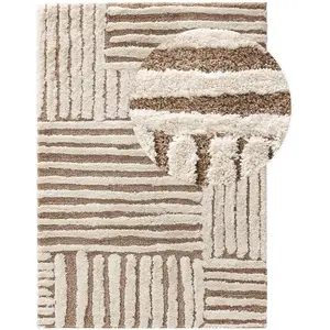 Benuta Tapis à poils longs crème/beige 200x290