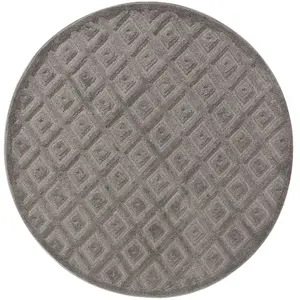 Benuta Tapis gris clair D 160 rond pas cher