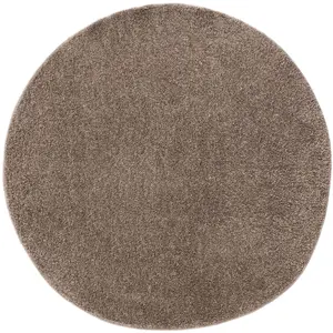 Benuta Tapis à poils longs taupe D 80 rond