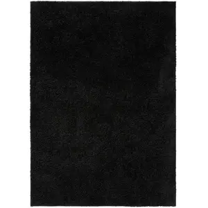 Benuta Tapis à poils longs noir 133x190 pas cher