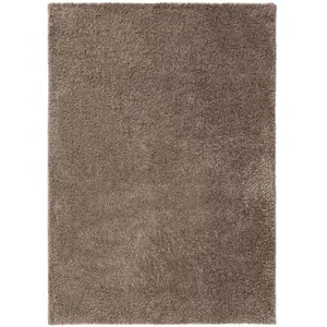 Benuta Tapis à poils longs taupe 133x190 pas cher
