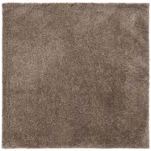 Benuta Tapis à poils longs taupe 160x160 pas cher