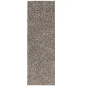 Benuta Tapis à poils longs gris clair 80x250 pas cher