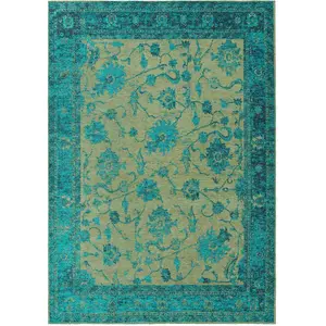 Benuta Tapis tissé à plat turquoise 240x340 pas cher