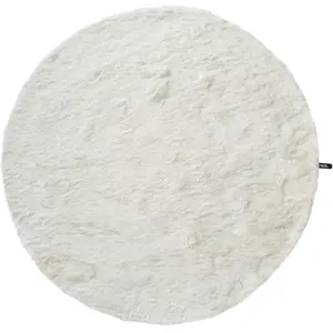 Benuta Tapis à poils longs blanc D 200 rond pas cher