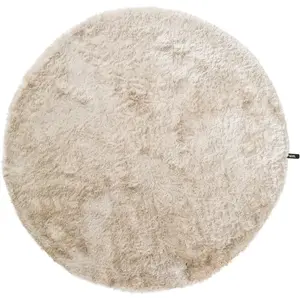 Benuta Tapis à poils longs beige D 200 rond