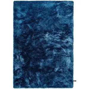 Benuta Tapis à poils longs bleu 160x230 pas cher