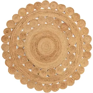 benuta Jutta 4053894838838835 Tapis de Jute Rond Marron Clair Ø 120 cm pas cher