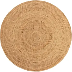 benuta Jutta 4053894838750 Tapis de Jute Rond Marron Clair Ø 120 cm pas cher