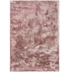 Benuta Tapis à poils longs rose 120x170 pas cher
