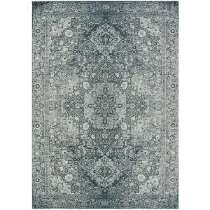 Benuta Tapis tissé à plat bleu 200x285 pas cher