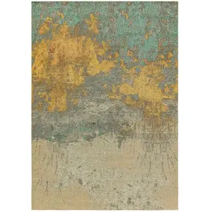 Tapis tissé à plat beige/bleu 240x340