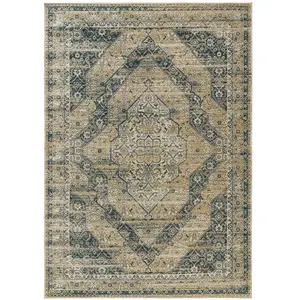 Benuta Tapis tissé à plat bleu 200x285 pas cher
