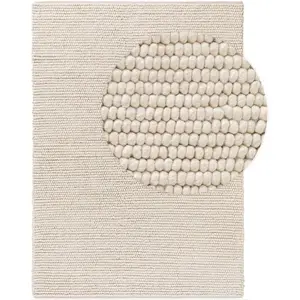Benuta Tapis de laine crème 120x170 pas cher