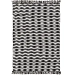 Benuta Tapis fabriqué à partir de matériaux recyclés noir & blanc 120x170 pas cher