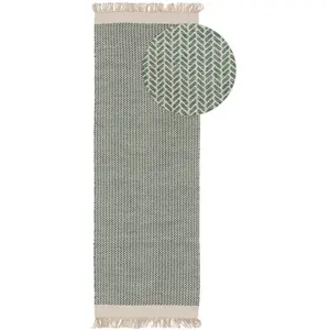 Benuta Tapis de couloir en laine menthe 70x200 pas cher