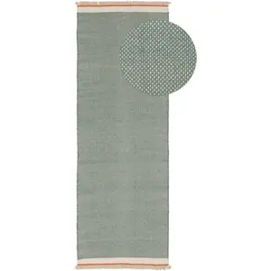 Benuta Tapis de couloir en laine menthe 70x200 pas cher